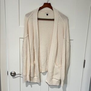 Universal Thread Women's Cream oversized Open-Front Sweater Sz L
